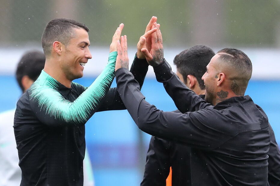 Ricardo Quaresma e Cristiano Ronaldo em 2018