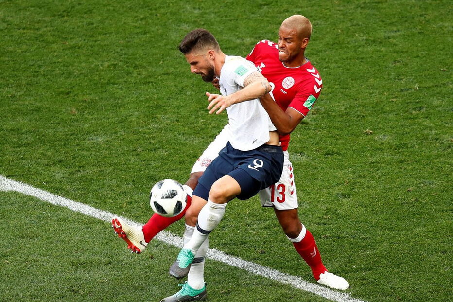 França e Dinamarca em jogo do Mundial da Rússia