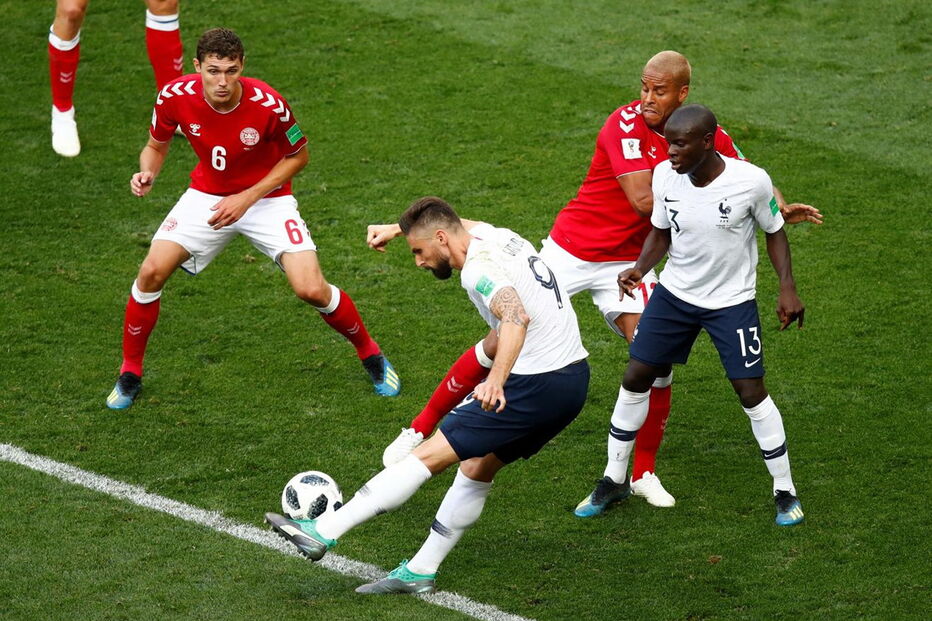 França e Dinamarca em jogo do Mundial da Rússia