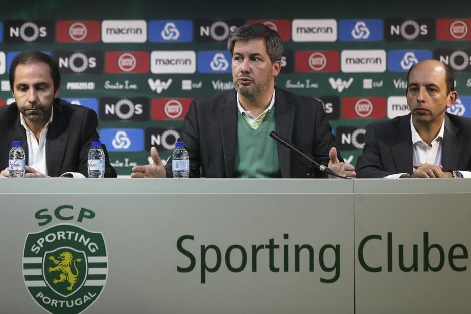 Bruno de Carvalho com Rui Caeiro e Carlos Vieira