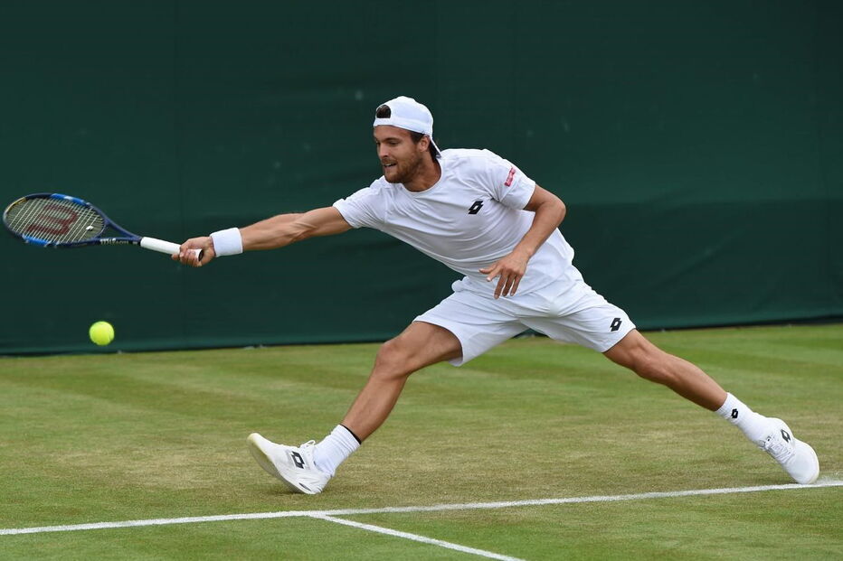 João Sousa em Wimbledon, no torneio de 2016