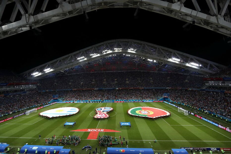 O estádio momentos antes do Portugal-Uruguai
