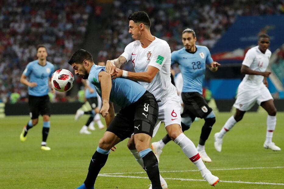 Lance do jogo Portugal-Uruguai no Mundial da Rússia