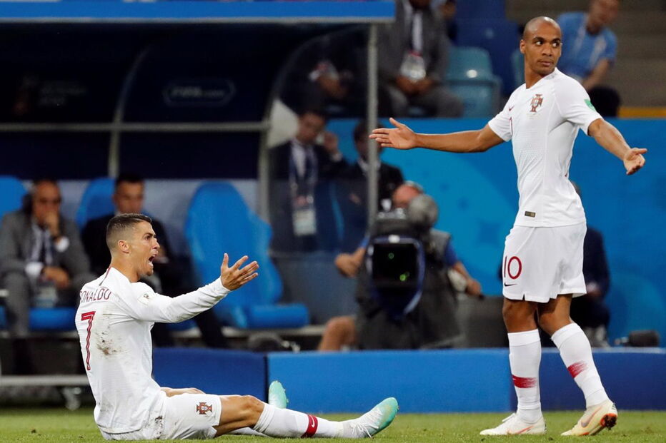 Lance do jogo Portugal-Uruguai no Mundial da Rússia