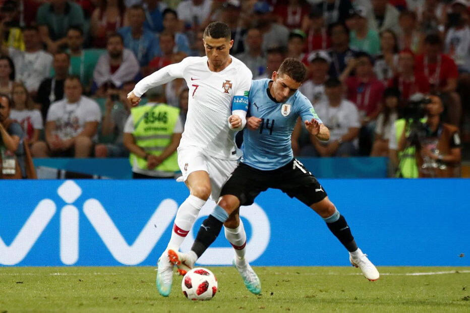 Lance do jogo Portugal-Uruguai no Mundial da Rússia