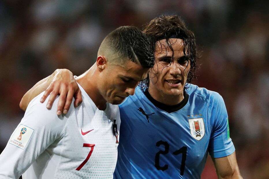 Ronaldo ampara Cavani lesionado