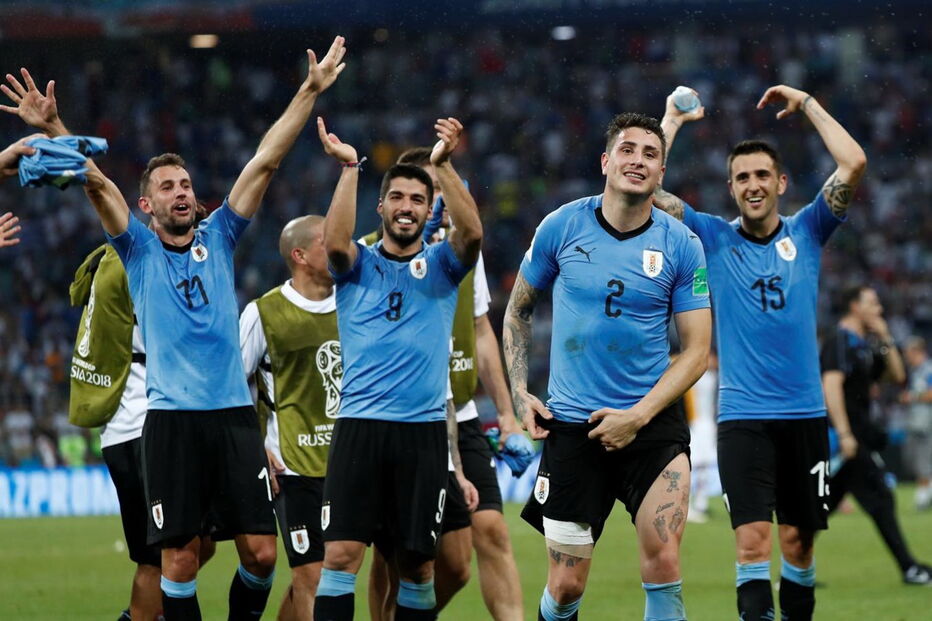 Uruguai celebra vitória sobre Portugal
