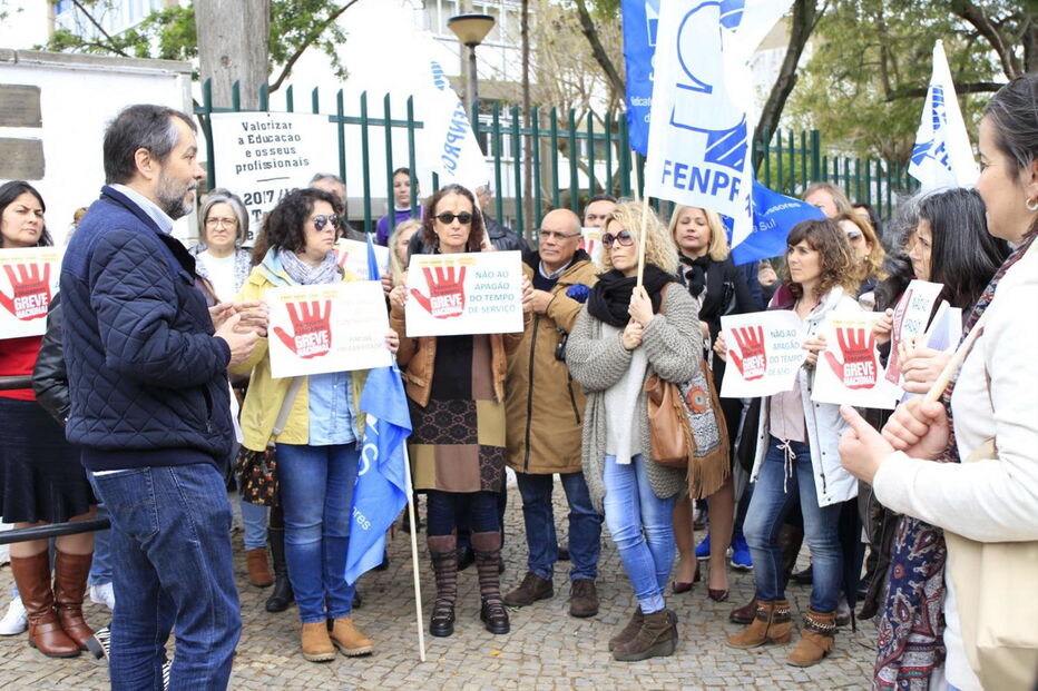 Professores em greve