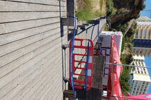 Acesso às escadas barrado