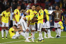Colômbia chora saída do Mundial após derrota com a Inglaterra