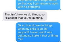 Mensagens trocadas com o patrão