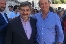 Luís Campos Ferreira, deputado do PSD, e o cavaleiro António Ribeiro Telles