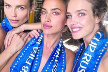 Irina Shayk apoia a seleção russa