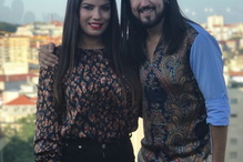 Sofia Sousa e César Matoso na apresentação do livro de Fanny 