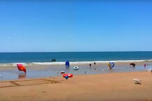 Tornado em praia de Menorca