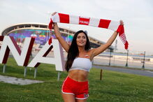 Adeptas deslumbram nas bancadas do Mundial