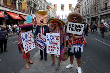Donald Trump não se mostrou surpreendido pela onda de protestos com que foi recebido