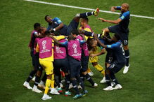 Franceses comemoram golo à Croácia