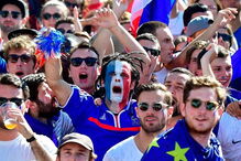 Franceses celebram vitória 