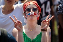 Franceses celebram vitória 