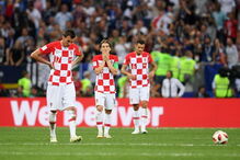 Croatas desolados com golo francês