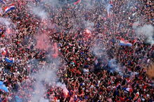 Franceses celebram vitória