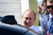 Donald Trump e Vladimir Putin reunidos em Helsínquia