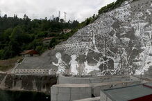 Imagens da gigantesca obra na Barragem da Caniçada