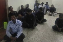 Alguns dos homens detidos