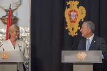 Presidente croata na visita a Portugal em maio de 2018