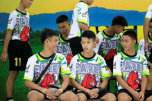 Meninos resgatados de gruta na Tailândia