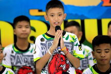 Meninos resgatados de gruta na Tailândia