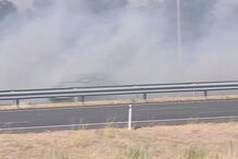 Incêndio na zona de Palmela leva condutores a guiar em contramão na A12	