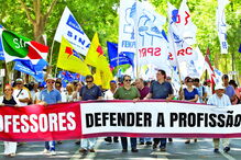 Professores em greve
