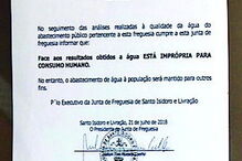 Junta de Freguesia afixou aviso