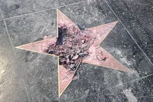 Estrela de Donald Trump foi vandalizada na Walk of Fame em Hollywood