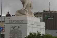 Estátua do leão em Alvalade foi vandalizada