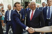 Macron passeou em Lisboa com António Costa