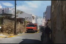 Incêndio em prédio devoluto na zona da Penha de França em Lisboa