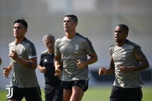 Cristiano Ronaldo a treinar pela Juventus