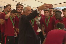 Marcelo fez a festa com os campeões da europa sub-19