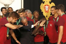 Marcelo fez a festa com os campeões da europa sub-19