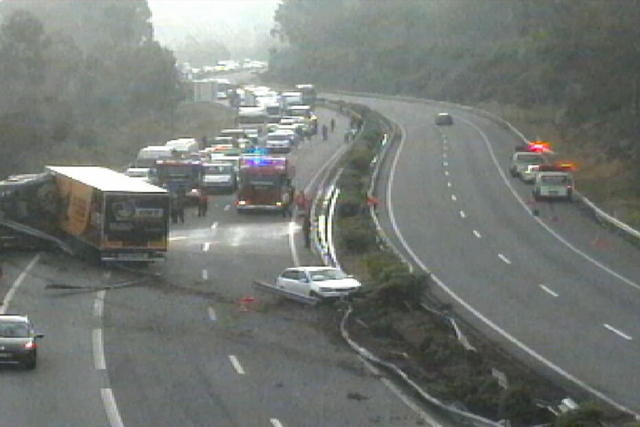 Acidente com camião em Braga