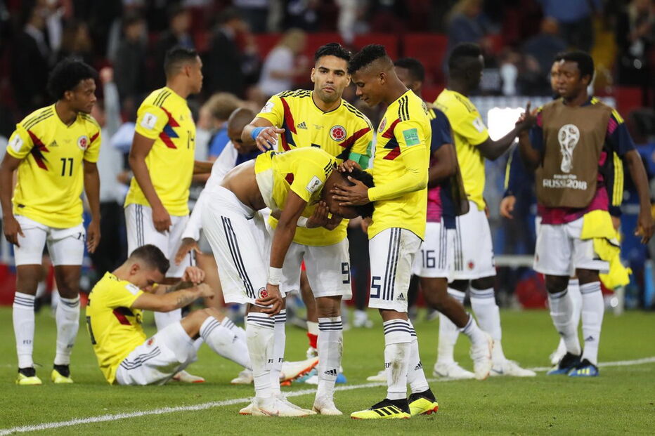 Colômbia chora saída do Mundial após derrota com a Inglaterra