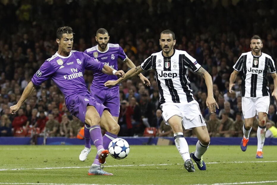 Ronaldo na final da Champions contra a Juventus, em 2017