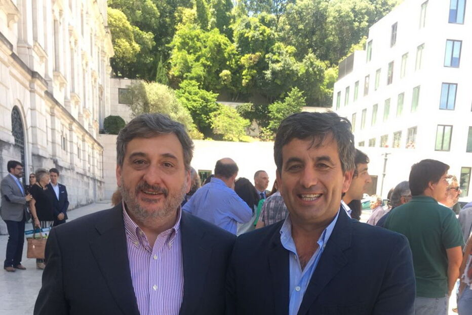 Luís Campos Ferreira, deputado do PSD, e o cavaleiro Luís Rouxinol
