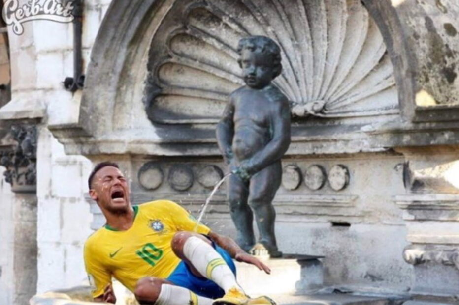 Presidente da Câmara de Bruxelas partilha imagem de estátua a urinar em Neymar