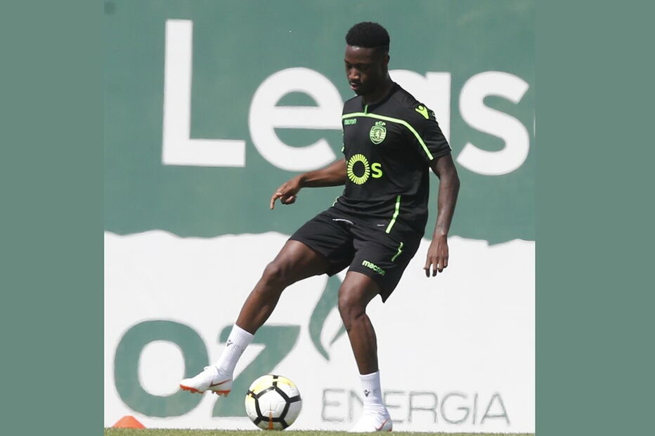 Carlos Mané num treino da pré-época do Sporting