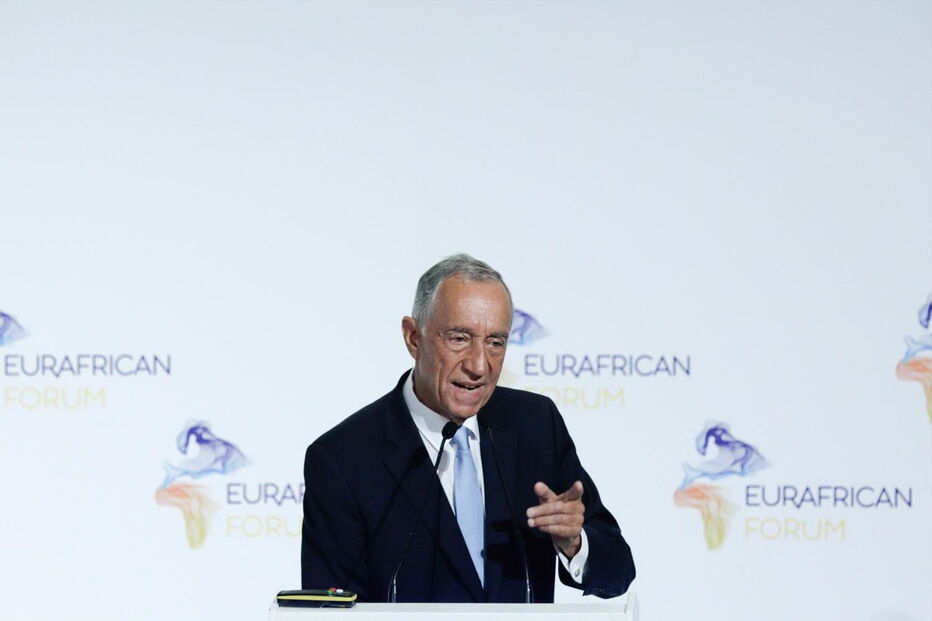 Presidente da República, Marcelo Rebelo de Sousa, discursa durante o EurAfrican Forum, no Estoril