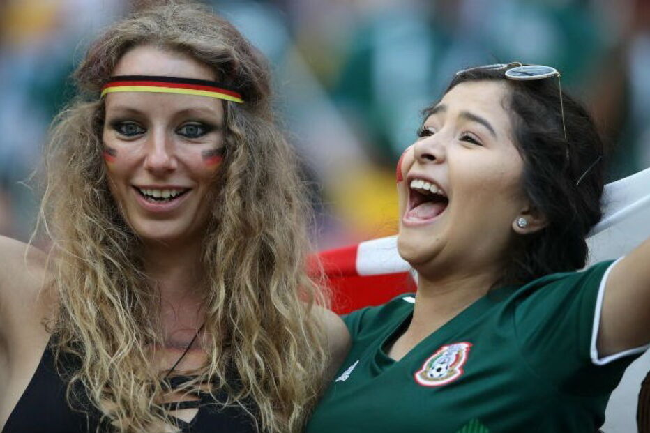 Mulheres nas bancadas dos jogos do Mundial